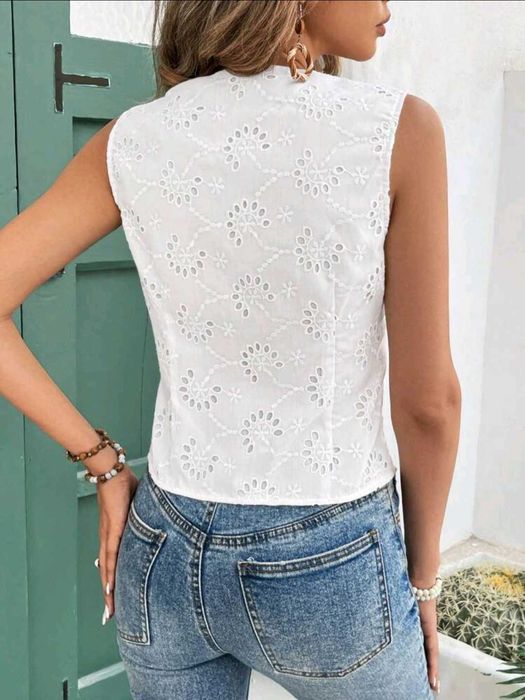 Нова Ежедневна дамска блуза с копчета отпред