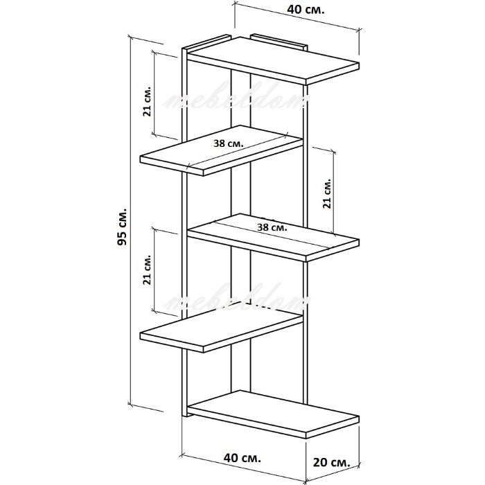 Ъглова етажерка за стена(код-0759)