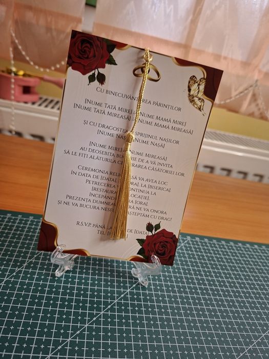 Realizez invitatii nuntă și botez