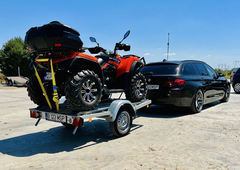 Remorca moto / ATV TPV MU3, full metal, priza 13 pini, 3000km rulati