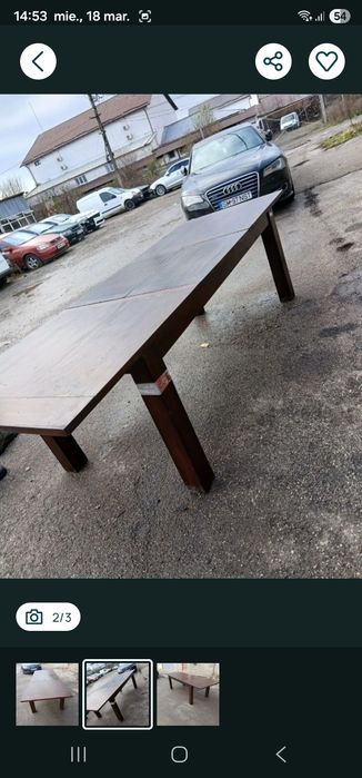 Vând masa din lemn masiv preț 750 RON
