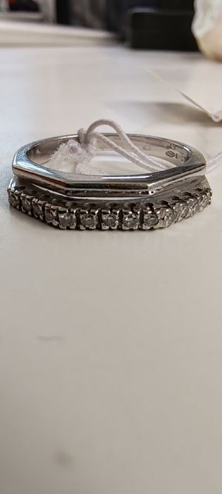 Inel damă cu diamante Aur 18k Gr 4,12 ct.0,12 M 54-55