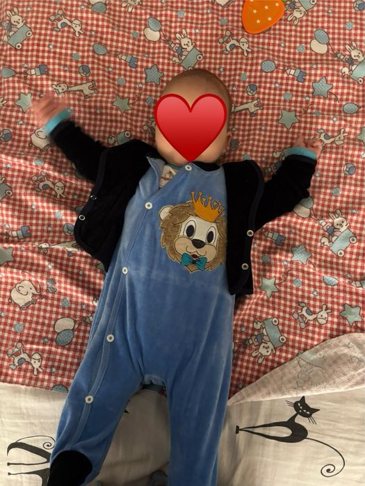 Ромпер велюр, 68 размер