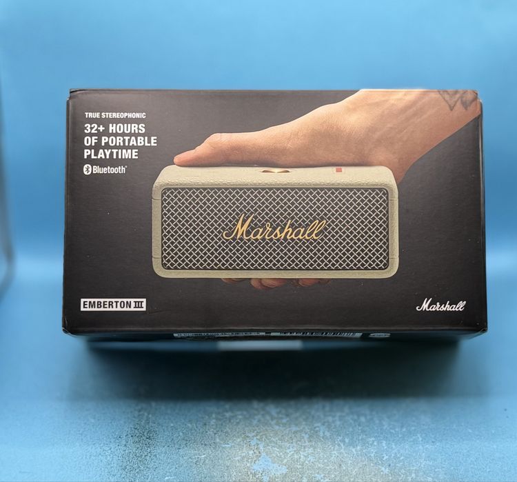 НОВО!!! Безжична колонка Marshall Emberton III, Бежов, Bluetooth