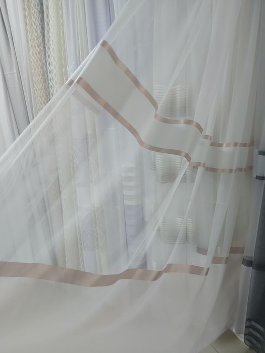 Тънки пердета тип лен