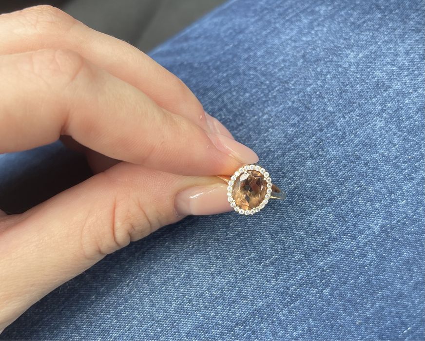 Inel aur galben 14k cu piatra sultanit