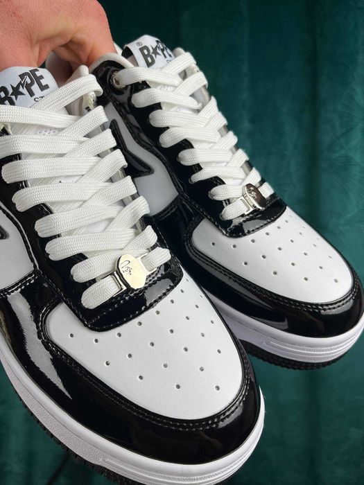 Adidasi bapesta alb-negru marimea 44