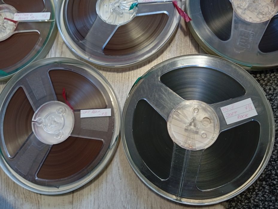 Lot 8 role magnetofon 18 cm inregistrate cu muzica buna anii 80-90