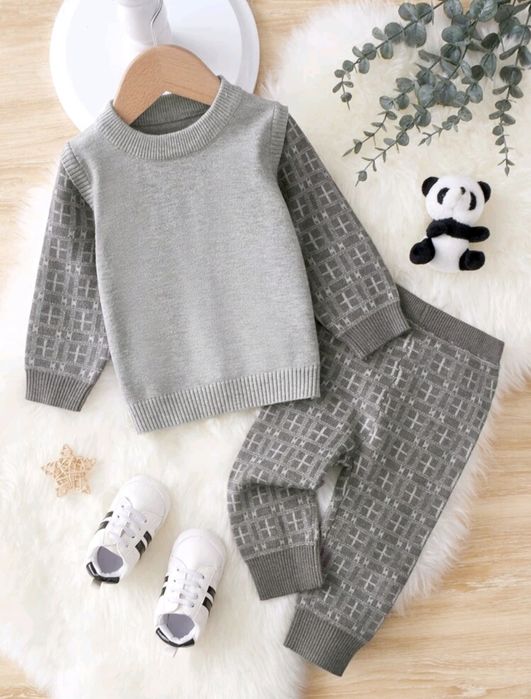 Set tricotat copilasi, , 1 an jumate -2