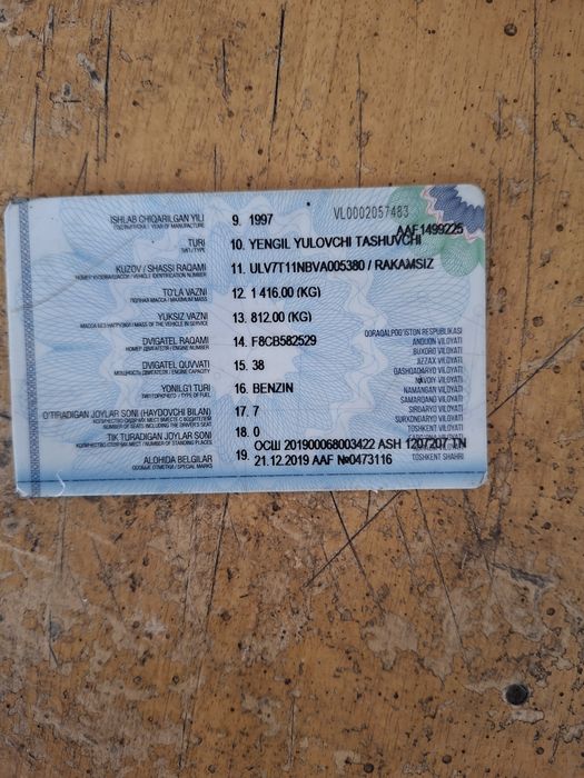 Daewoo Damas sotiladi