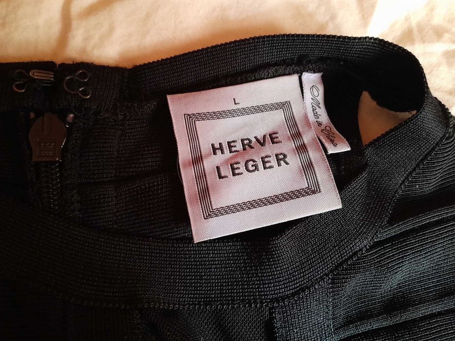 Къса черна рокля Herve Leger