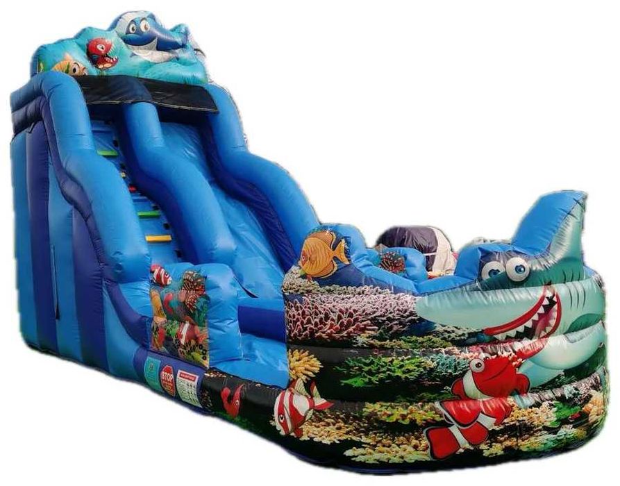 Toboganul Gonflabil Cu Piscină SHARKY