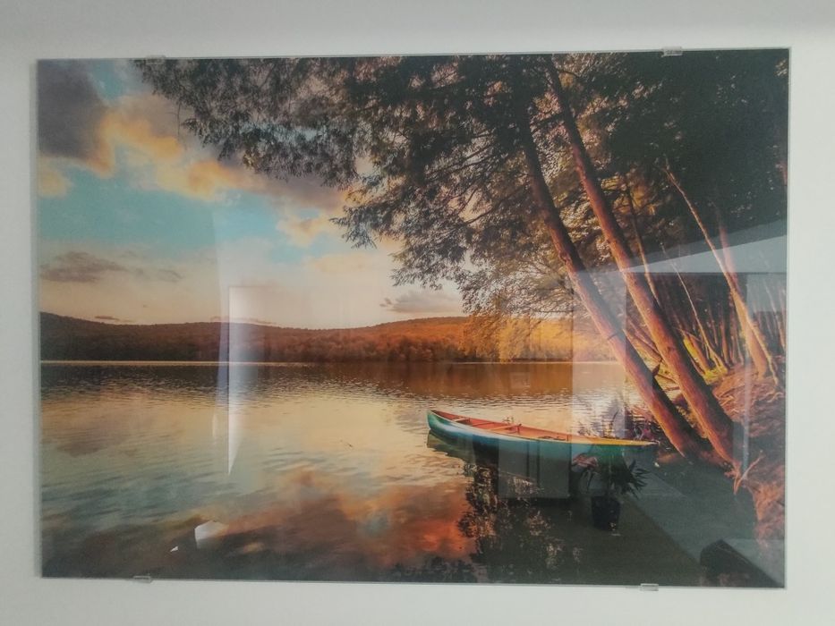 Tablou sticla lac
