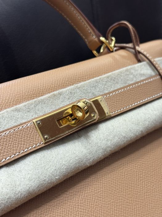 Geantă Hermès Kelly 32 Sellier Gold Epsom