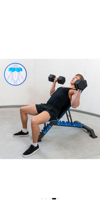 Banca profesionala noua reglabila piept Umeri, Drept,Inclinat,Declinat