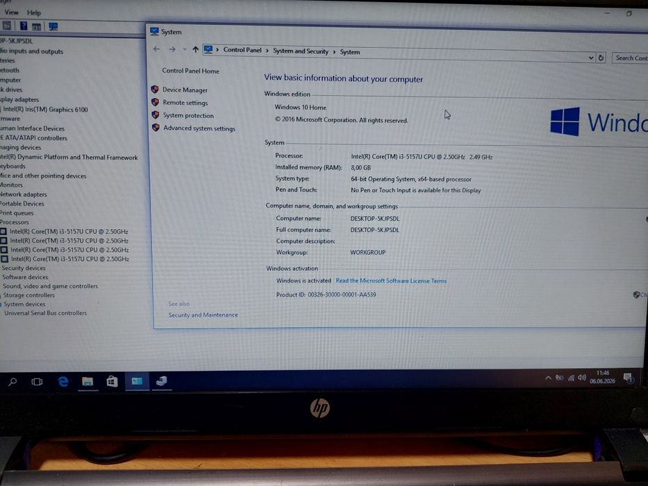Laptop HP Pavilion i3 / 2.5 ghz