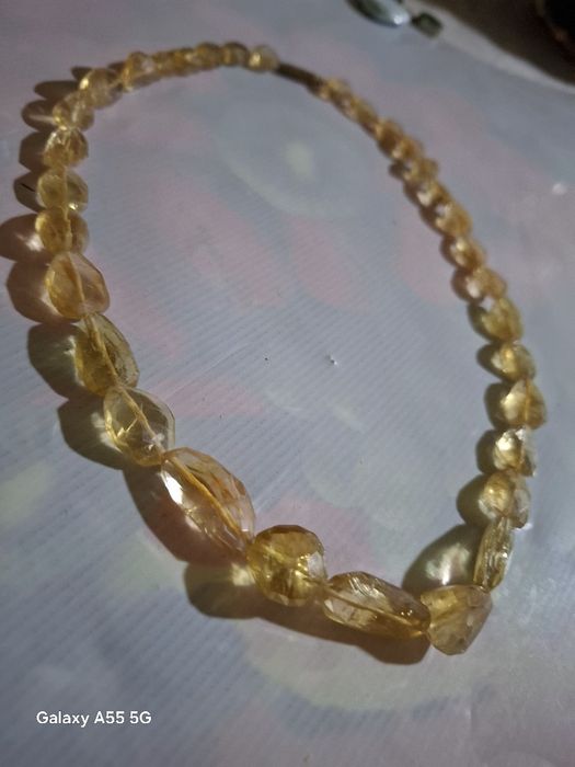 Ожерелье из натуральных цитринов  длина 50см