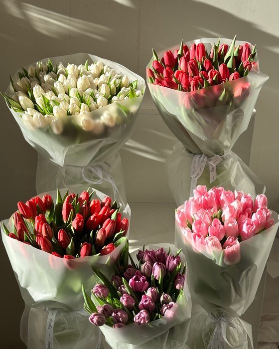 Тюльпаны в розницу профессиональная упаковка