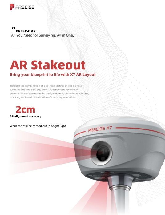 RTK GNSS Precise X7 Laser,2xCamereAr,Meridian,AlphaGeo,South,ComNav