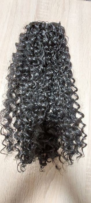 Екстеншън за черна къдрава коса