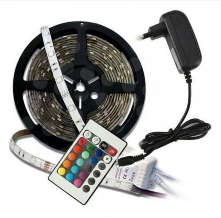 Kit Banda Led Rgb 5 metri multicolor telecomanda