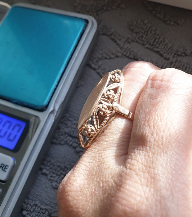 Кольцо золото лодка СССР