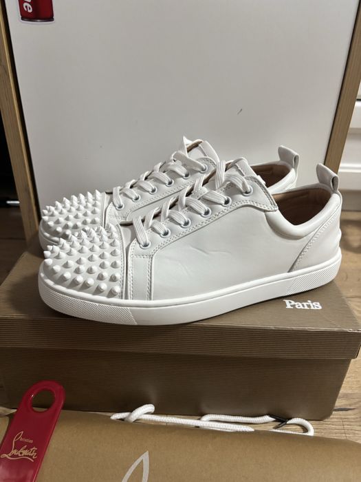Christian Louboutin white spikes