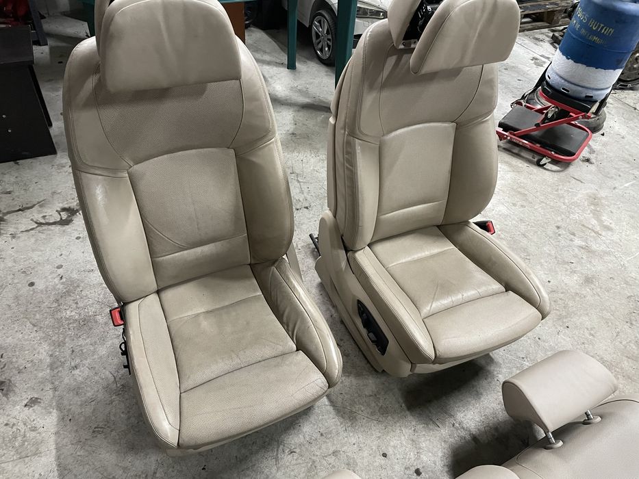 Scaune fata + bancheta spate BMW f01 LCI incalzite  ventilate bej crem