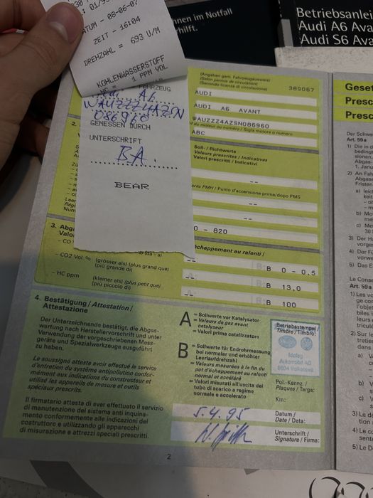 Сервисная книжка ауди а6 avant