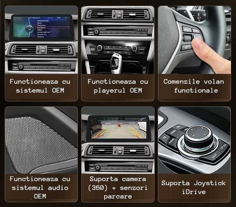 Navigatie android BMW Seria 5 F10 CIC 8gb CarPlay AndroidAuto SIM Cam