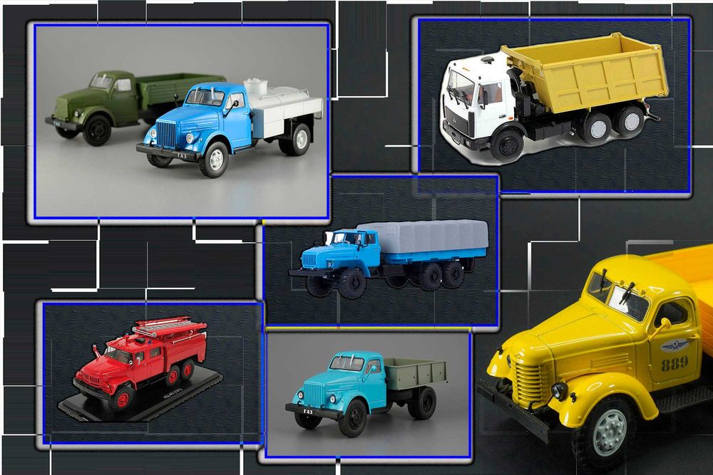 Игрушечная модель, машина - грузовик ЗИС-150 Аэрофлот, масштаб 1:43