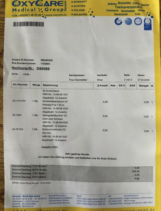 Concentrator oxigen NOU