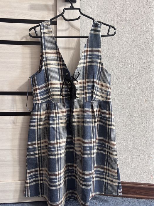 Мини платье, сарафан синий