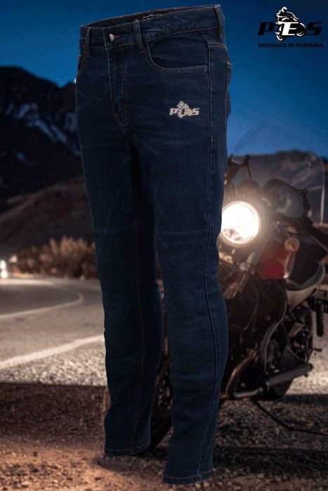 Blugi Moto PES Blue Jeans Protecți Nivel 2 Single layer Certificare AA