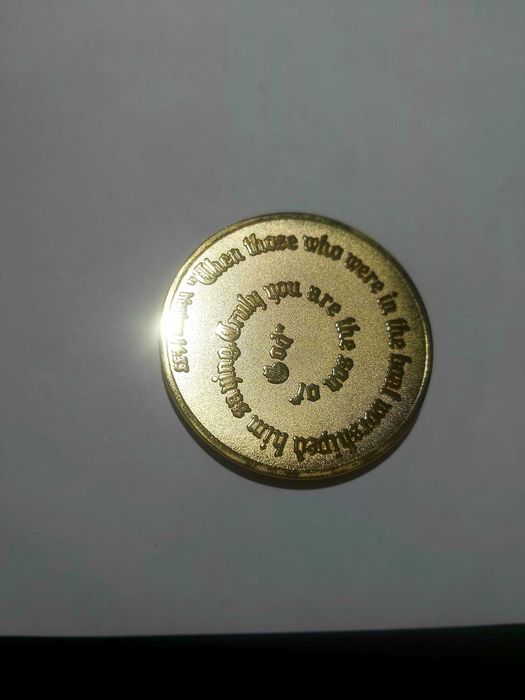 Moneda comemorativa ”Jesus Boat” placata cu aur