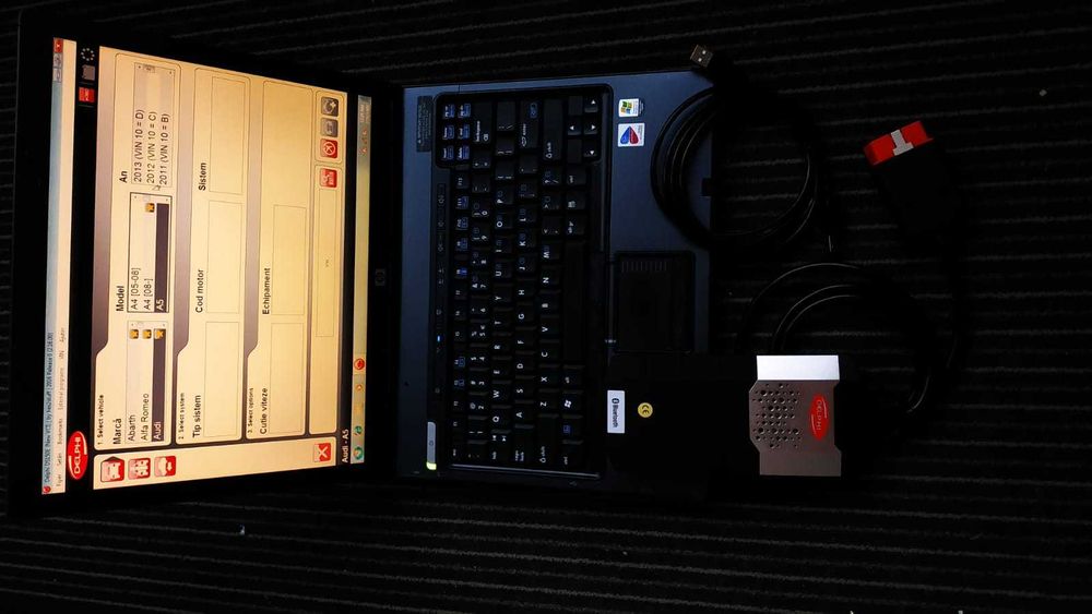 Kit diagnoza auto delfi multimarca turisme+camioane + Laptop full instalat limba romana, diagnoza, programari, activari functii, service auto