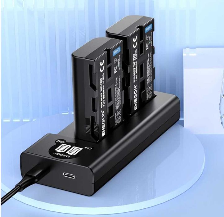 зарядно + 2 батерии за Sony NP-F550