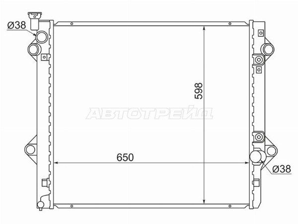 Радиатор охлаждения двигателя  Toyota 4runner