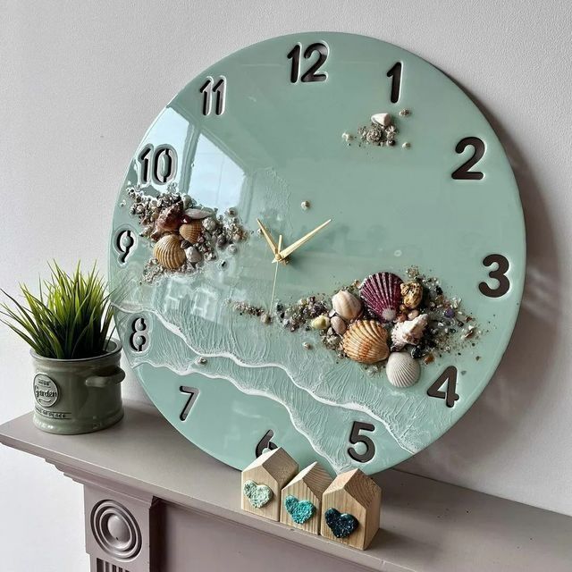 Resin Art, Epoxy smoladan yasalgan soat va kartinkalar