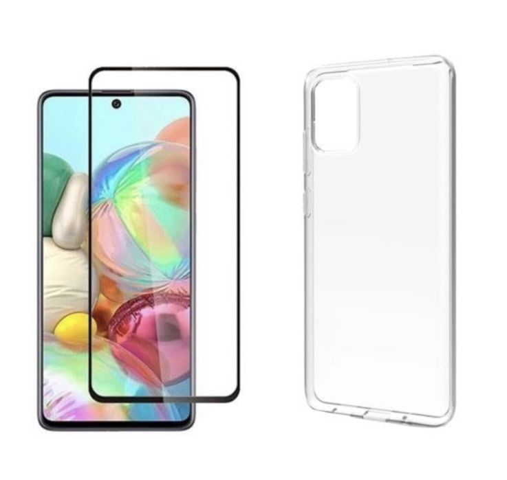 Samsung A04s/A07/A05/A06/A16/A07/A17 Husa Black Clear si Folie Sticla