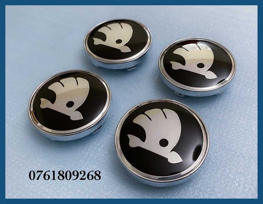 Set 4 capace 60mm jante aliaj AM Skoda Octavia Fabia Superb Yeti Rapid