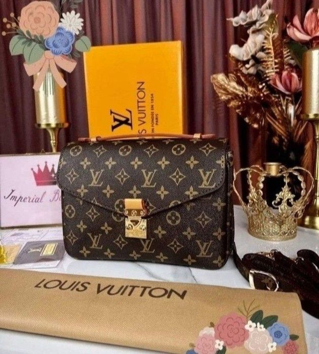 Set LV Pochette Metis(3 articole),geanta +esarfa +portofel,saculet, et