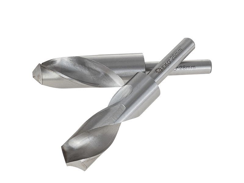 Комплект 2 спирални свредла hss с прът от 26-28 мм