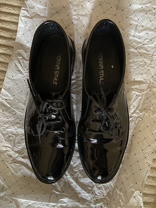 Лаковые оксфорды, 38 размер, маломерят