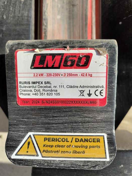 Vand despicator electric de lemne Ruris LM60, 2.2 kW, alimentare 220–2