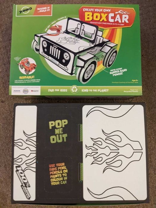 Детски комплект за изработка на кола от екологични материали