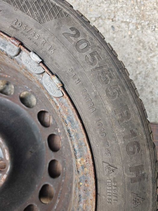 Jante tabla auto Audi 205 55 16 cu anvelope iarna