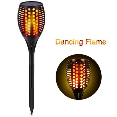 Соларна ЛЕД лампа тип факла имитираща огънен пламък 50 х 8 см