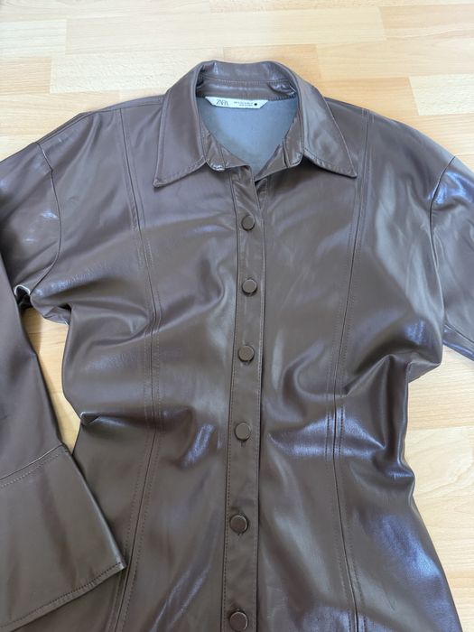 Дамски кожена рокля ZARA