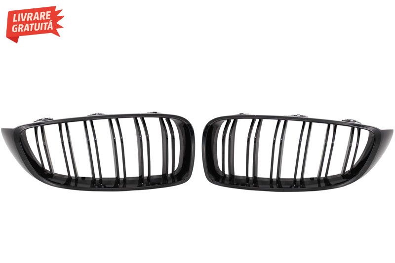 Bara Fata cu Grile Negru Lucios BMW Seria 4 F32 Coupe F33 Cabrio F36 G